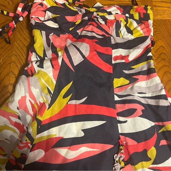 NEW Ted Baker Merus Convertible Silk Blend Halter Ruffle Dress Sz 2 or US 6 - Picture 9 of 14